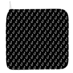 Black And White Fishing Hooks Print Hand Towel