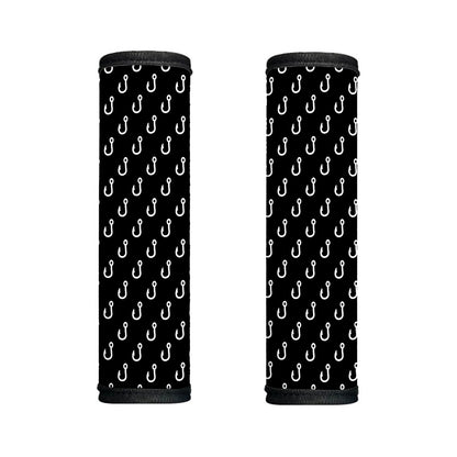 Black And White Fishing Hooks Print Handle Covers