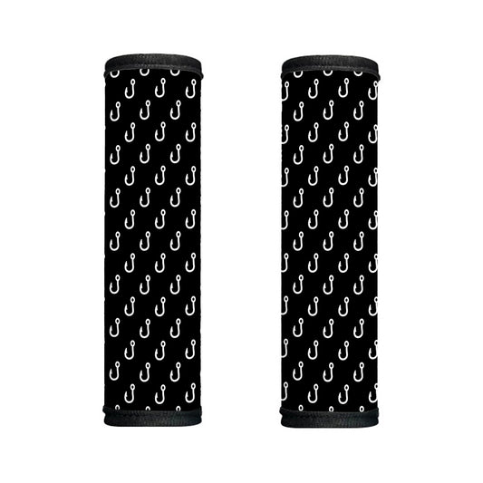 Black And White Fishing Hooks Print Handle Covers