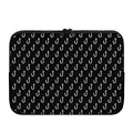 Black And White Fishing Hooks Print Laptop Sleeve
