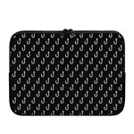 Black And White Fishing Hooks Print Laptop Sleeve