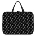 Black And White Fishing Hooks Print Laptop Sleeve With Handle
