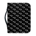 Black And White Fishing Hooks Print Leather Bible Cover