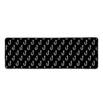 Black And White Fishing Hooks Print Long Kitchen Mat