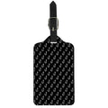 Black And White Fishing Hooks Print Luggage Tag