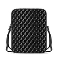 Black And White Fishing Hooks Print Rectangular Crossbody Bag