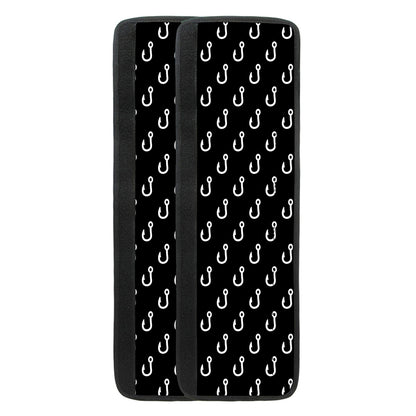Black And White Fishing Hooks Print Refrigerator Handle Covers