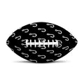 Black And White Fishing Hooks Print Rugby Ball