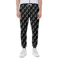 Black And White Fishing Hooks Print Joggers