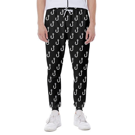 Black And White Fishing Hooks Print Scuba Joggers