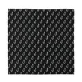 Black And White Fishing Hooks Print Silk Bandana