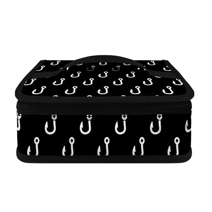 Black And White Fishing Hooks Print Small Lunch Bag
