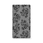 Black And White Floral Glen Plaid Print Baby Crib Sheet