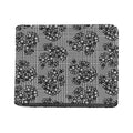 Black And White Floral Glen Plaid Print Bifold Wallet