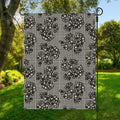 Black And White Floral Glen Plaid Print Garden Flag