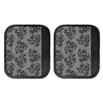Black And White Floral Glen Plaid Print Handle Covers