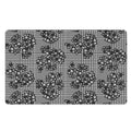 Black And White Floral Glen Plaid Print Polyester Doormat