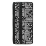 Black And White Floral Glen Plaid Print Refrigerator Handle Covers