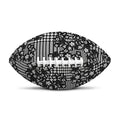 Black And White Floral Glen Plaid Print Rugby Ball
