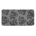 Black And White Floral Glen Plaid Print Towel