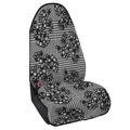 Black And White Floral Glen Plaid Print Waterproof Car Seat Cover