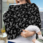 Black And White Flower Print Baby Seat Cover