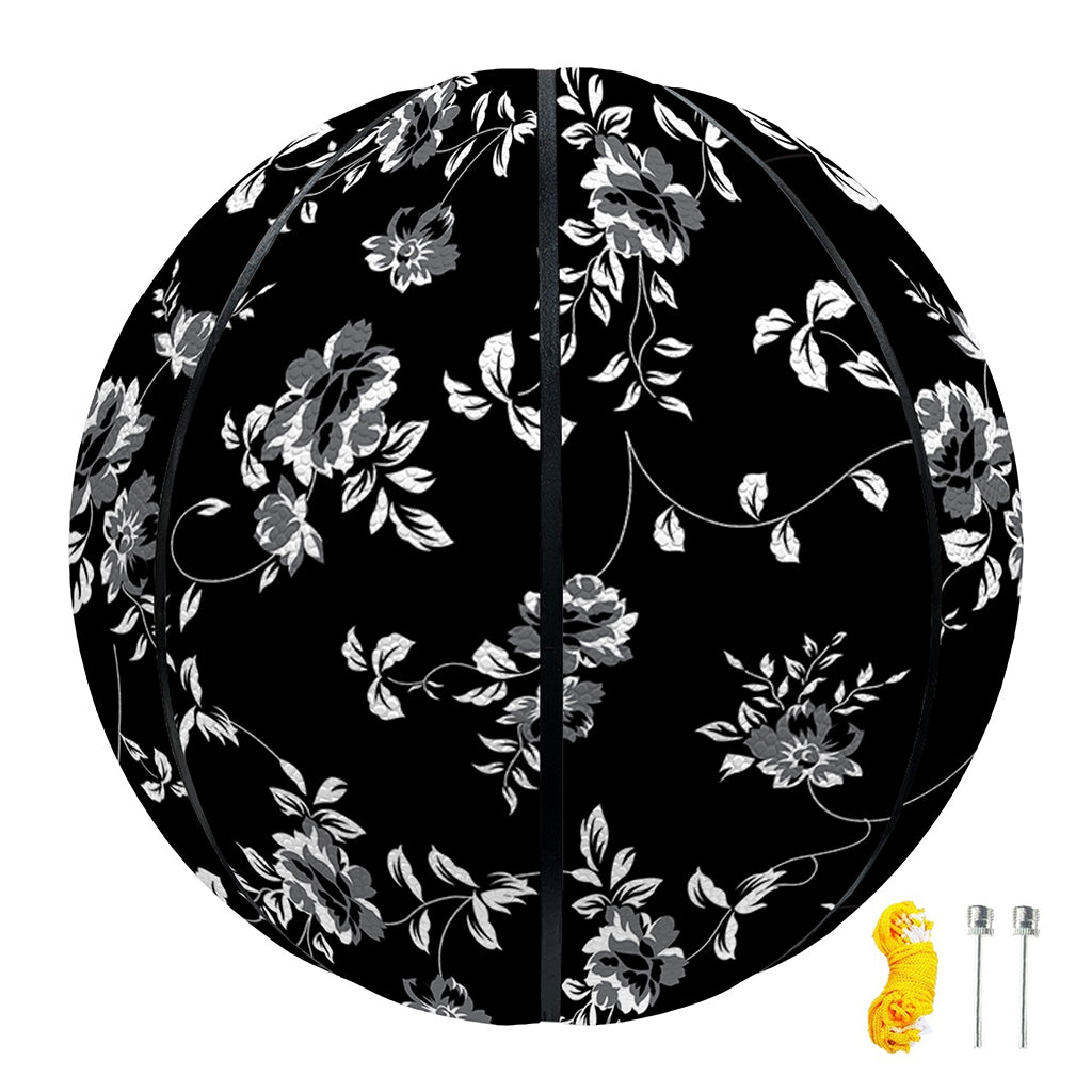 Black And White Flower Print Basketball