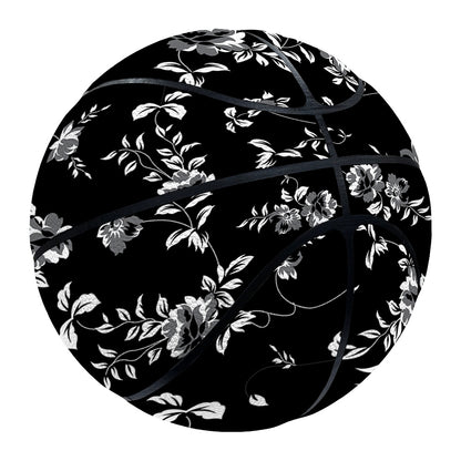 Black And White Flower Print Basketball