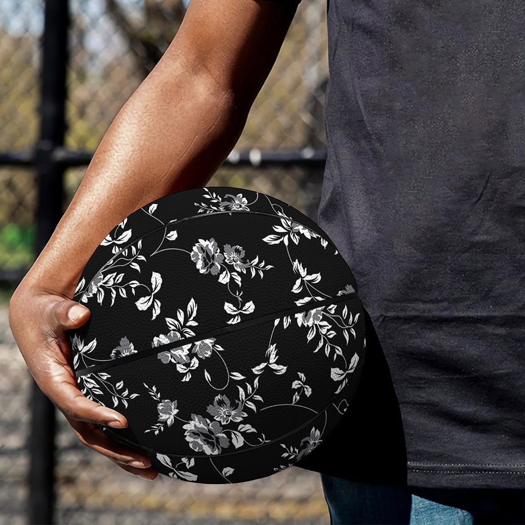 Black And White Flower Print Basketball