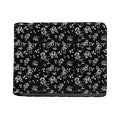 Black And White Flower Print Bifold Wallet
