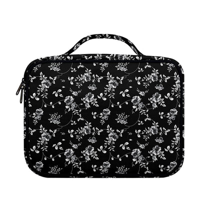 Black And White Flower Print Briefcase Bible Bag