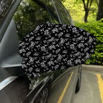 Black And White Flower Print Car Side Mirror Covers