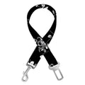 Black And White Flower Print Dog Seat Belt