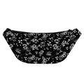 Black And White Flower Print Fanny Pack