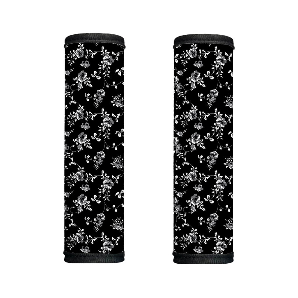 Black And White Flower Print Handle Covers