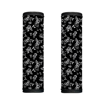 Black And White Flower Print Handle Covers