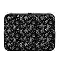 Black And White Flower Print Laptop Sleeve