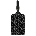 Black And White Flower Print Luggage Tag