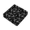 Black And White Flower Print Outdoor Seat Cushion Cover