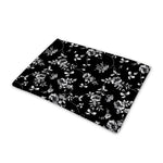 Black And White Flower Print Pet Cooling Mat Cover