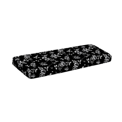 Black And White Flower Print Piano Keyboard Cover