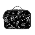 Black And White Flower Print Portable Lunch Bag