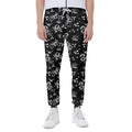 Black And White Flower Print Joggers