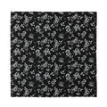 Black And White Flower Print Silk Bandana