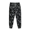 Black And White Flower Print Sweatpants