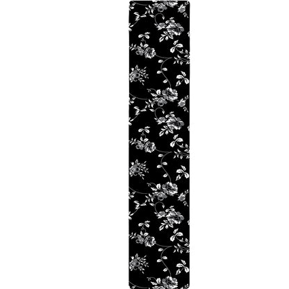Black And White Flower Print Table Runner
