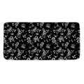 Black And White Flower Print Towel