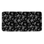 Black And White Flower Print Towel
