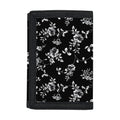 Black And White Flower Print Trifold Wallet