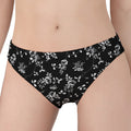 Black And White Flower Print Women's Panties